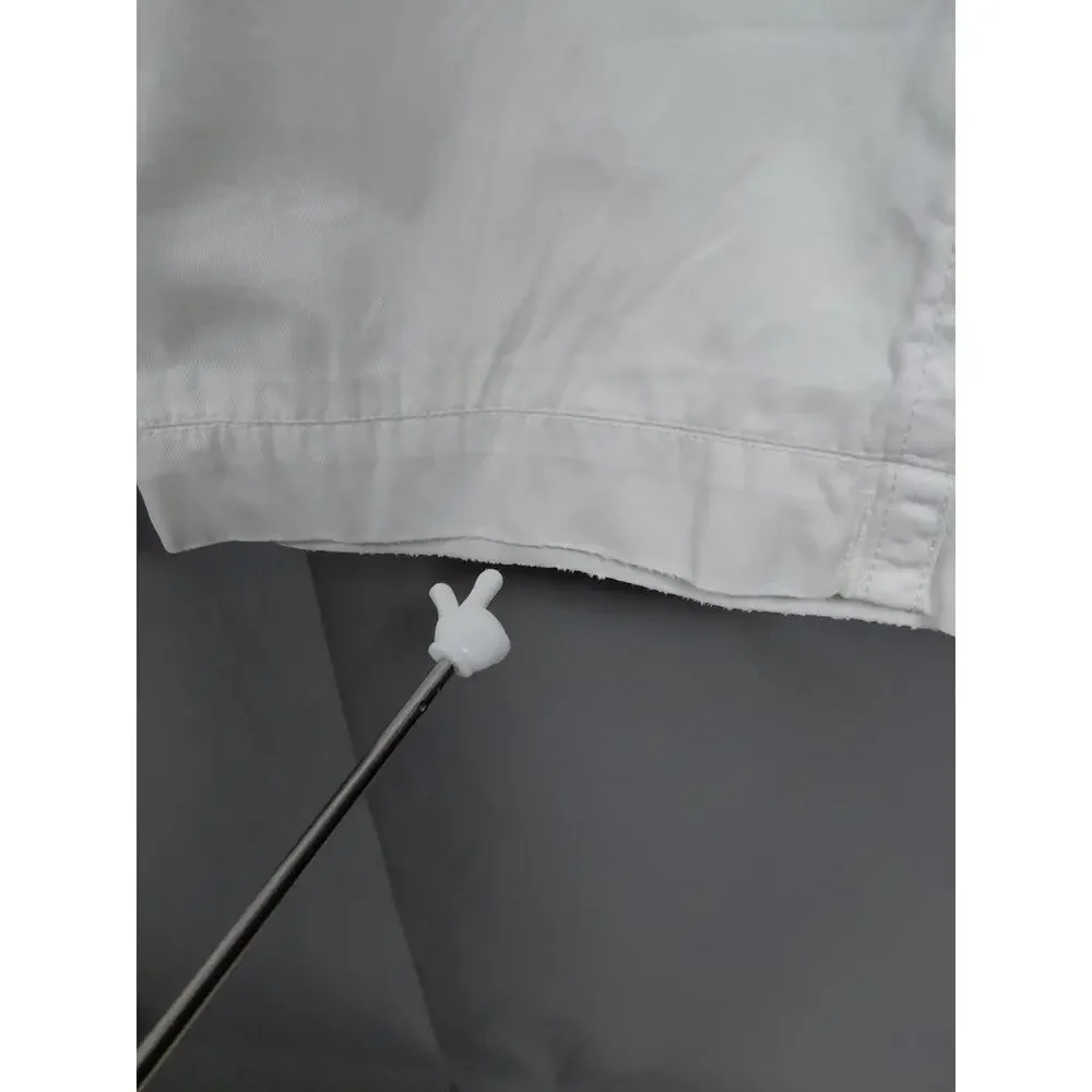 Polo by Ralph Lauren 100% Cotton Pants White Solid Woven Men Size 36 /30